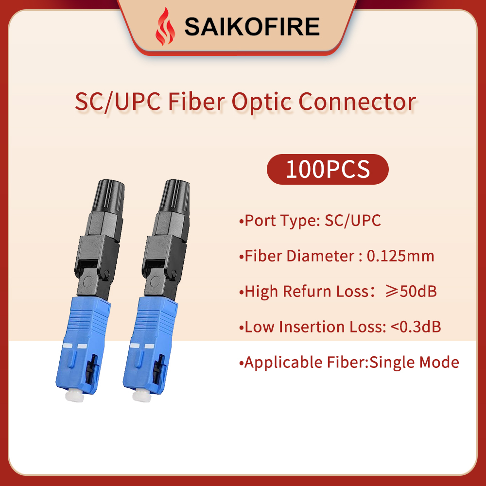 100pcs Optical Fiber Quick Connector SC/UPC FTTH Cold Splicing Tool ...