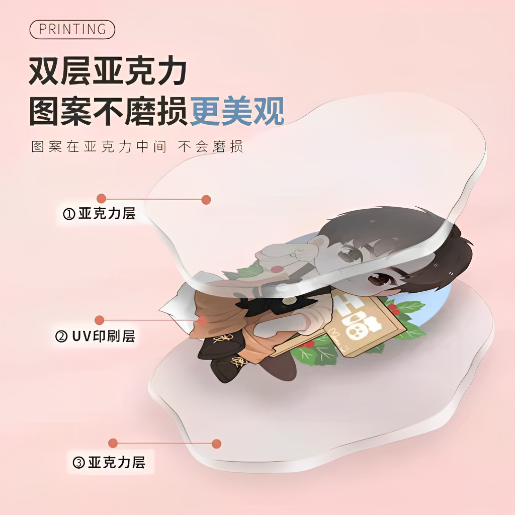 【Custom】Acrylic Keychain Standee stand Keyring key chain string Badges ...