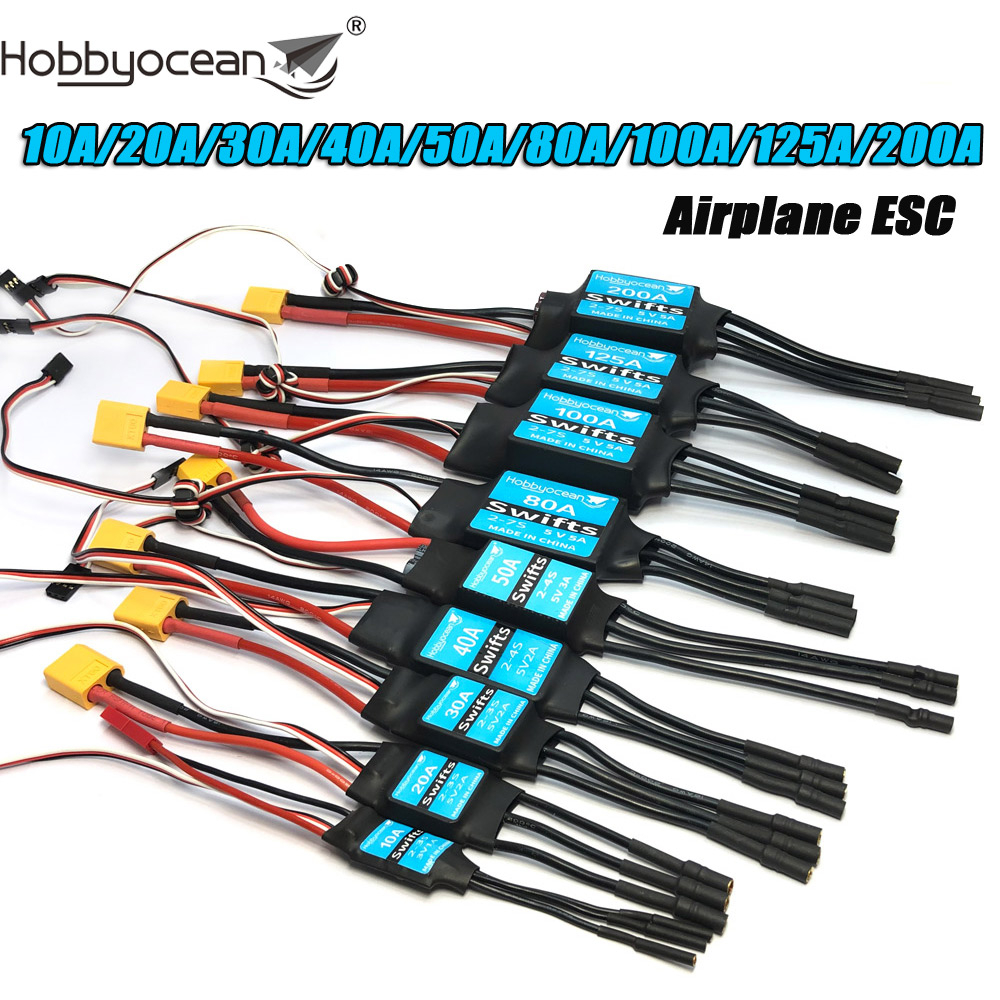 Hobbyocean RC Airplanes ESC 10A 20A 30A 40A 50A 80A 100A Speed ...