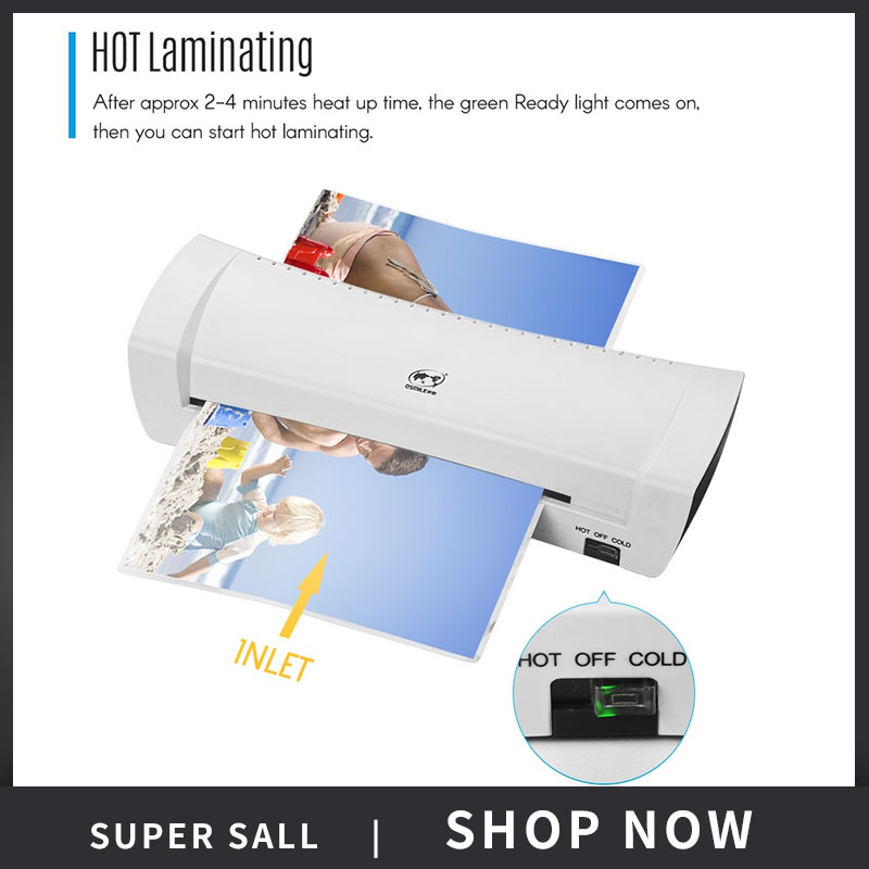 Sl200 A4 Laminator Machine Hot And Cold Laminating Machine A4 Size