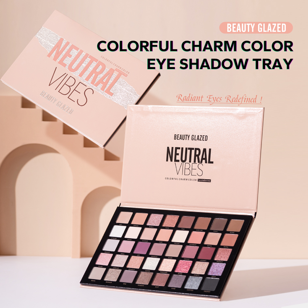 Beauty Glazed Neutral Vibes Matte 40 Colors Highlight Shimmer Eye ...