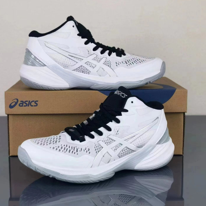 Asics Sky Elite FF MT 2 Durable Mid Cut Volleyball Training Shoe White