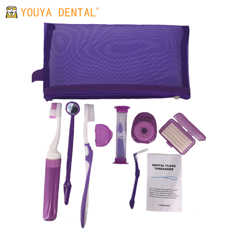 Net Bag Portable Care Kit Toothbrush Kit for Braces Travel Oral Care