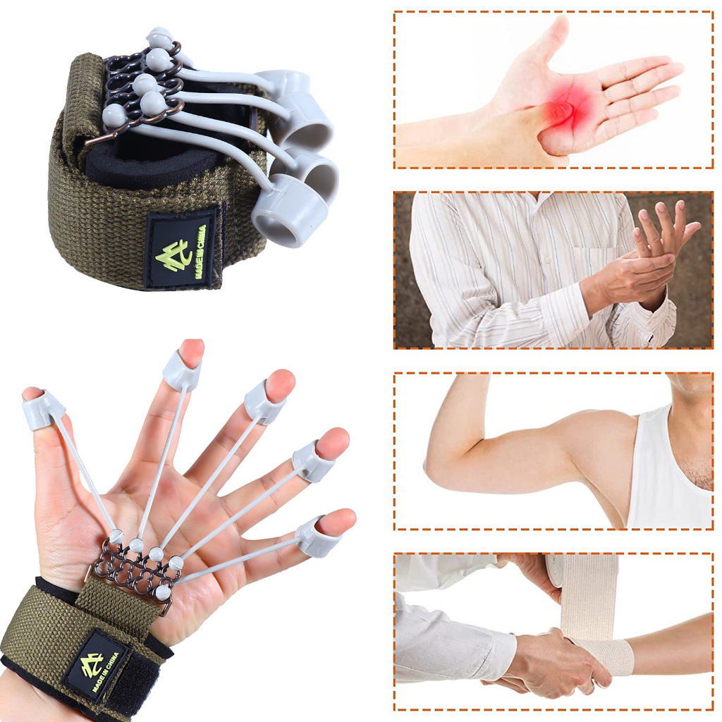 Finger Exerciser Hand Strap Stretcher Resistance Band Reverse Grip ...