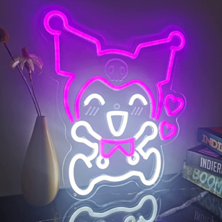 Japanese Anime Neon Light Kuromi Neon Sign, 3D Art Sanrio LED Sign ...