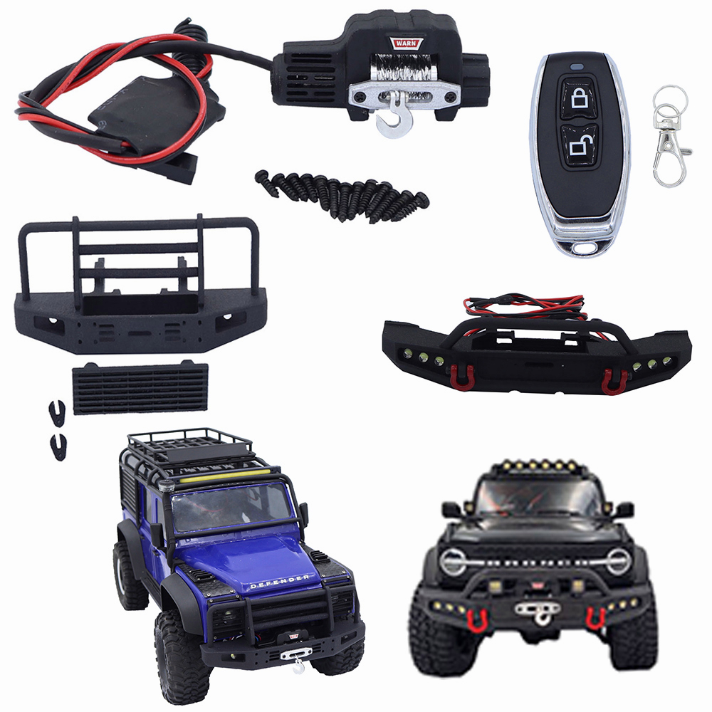 Modified Front Bumper With Winch Remote Controller For TRX4M 1/18 RC ...