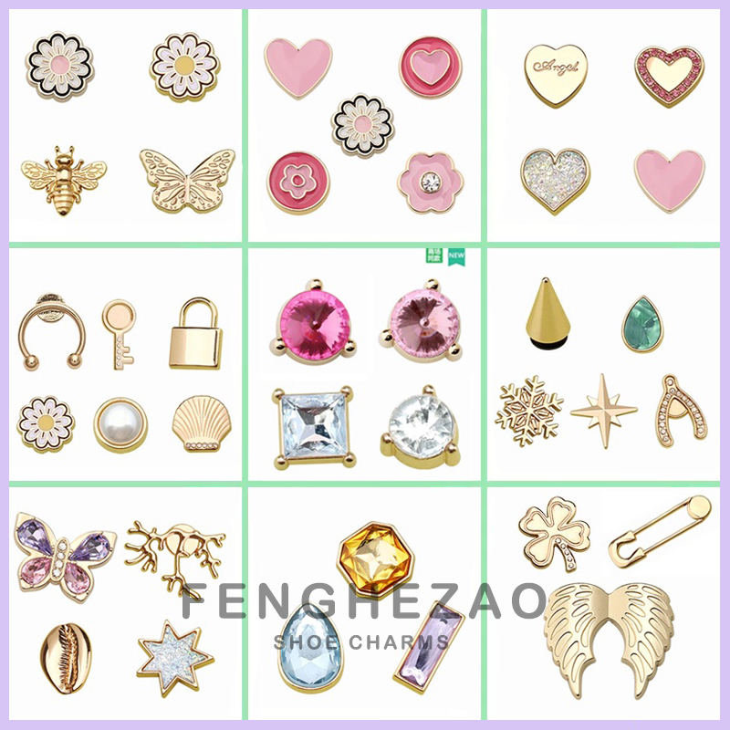 FHZ™ [Gifts] crocs accessories metal crocs jibbitz charms Creative