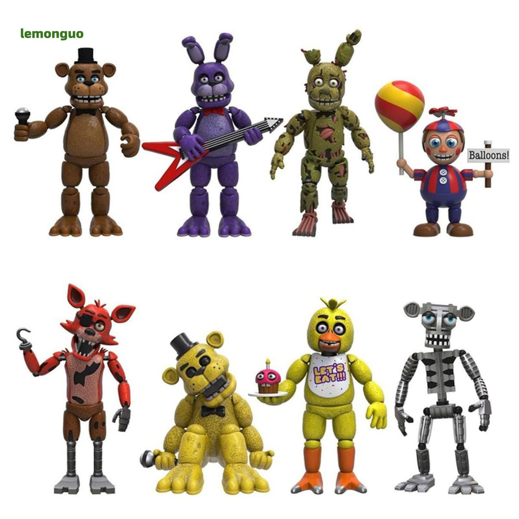 Lemonguo 4pcs/set Five Night At Freddy's FNAF Action Figures Toys Foxy
