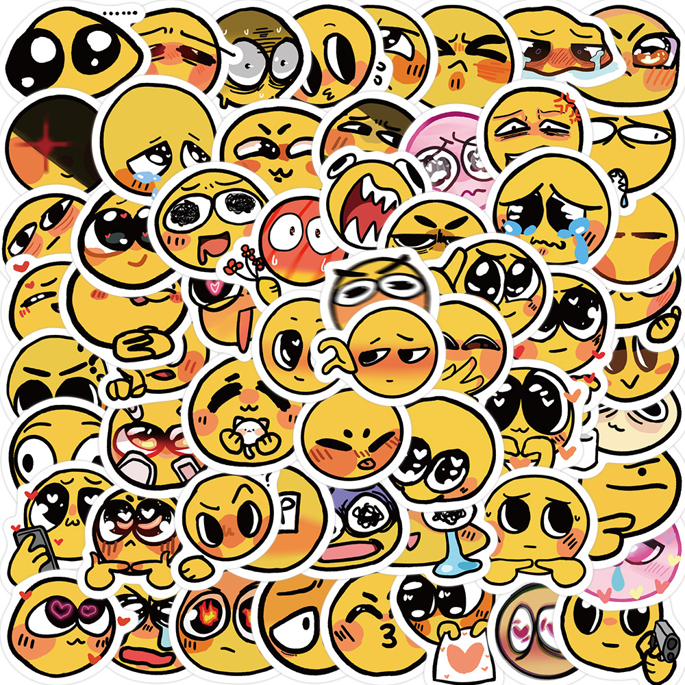 Mollystore Cute Emoji Vinyl Sticker (60pcs/ Pack) Shopee Philippines
