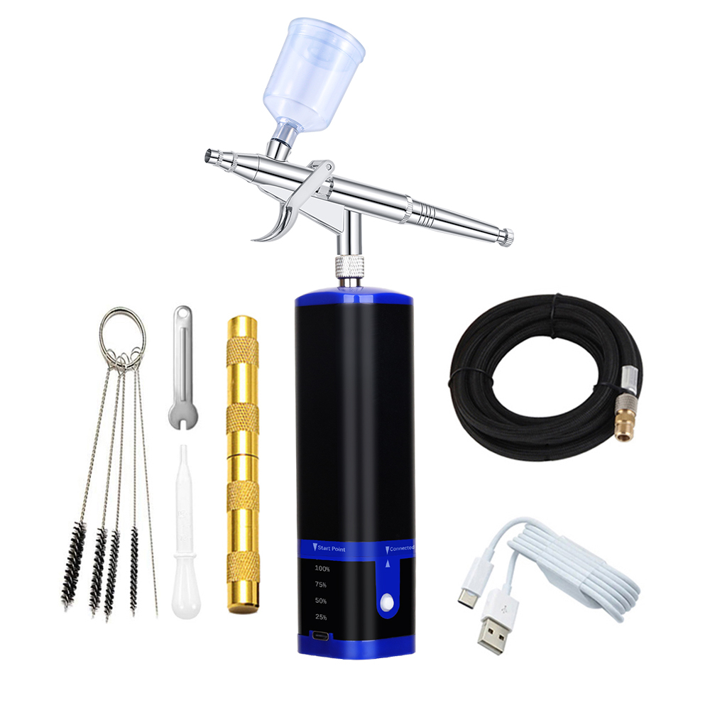 Oxygen injector spray gun portable cordless airbrush kit,rechargeable ...