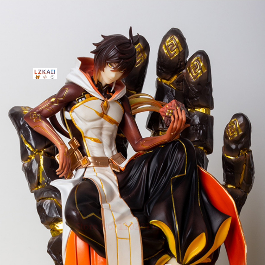 FIGURINE GENSHIN IMPACT ZhongLi Anime Acrylique Home Stand Fond de