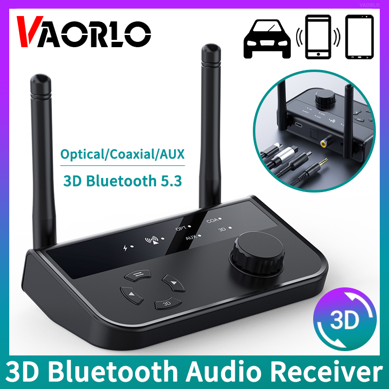 VAORLO 2 IN 1 Bluetooth 5.3 Audio Receiver Multipoint Connect 3.5mm AUX