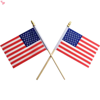 60 Pcs USA Flags American Small String Mini Flag Pennant Banner for 4th of