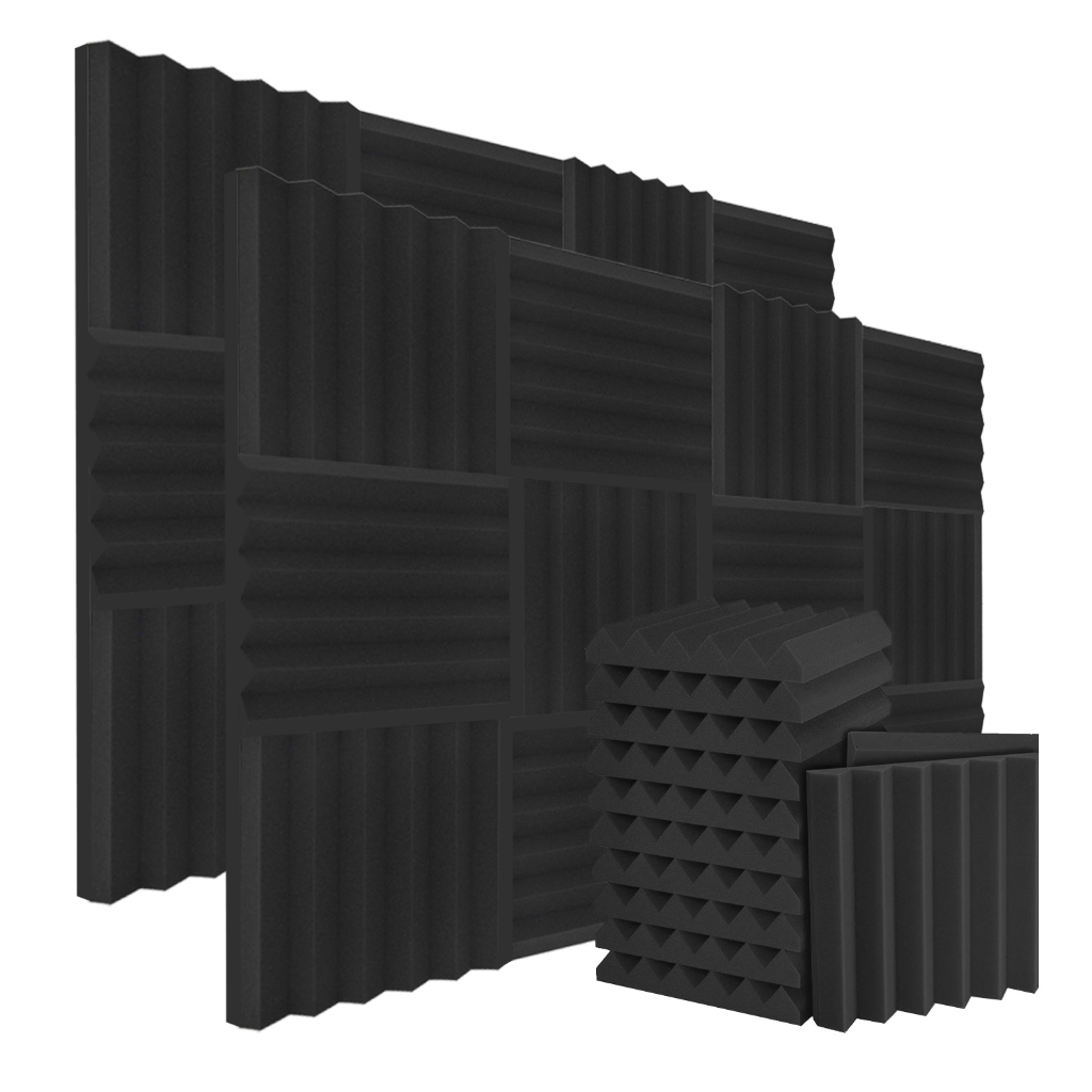 BEIYIN 12 Pcs Wedge Acoustic Soundproof Foam Panels Studio Sound Sound ...