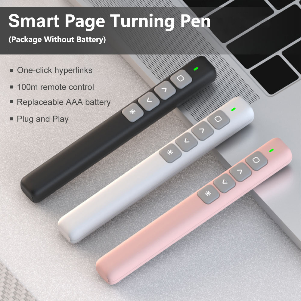 Wireless Presenter RF Remote Control 2.4GHz USB Projector Page Turning ...