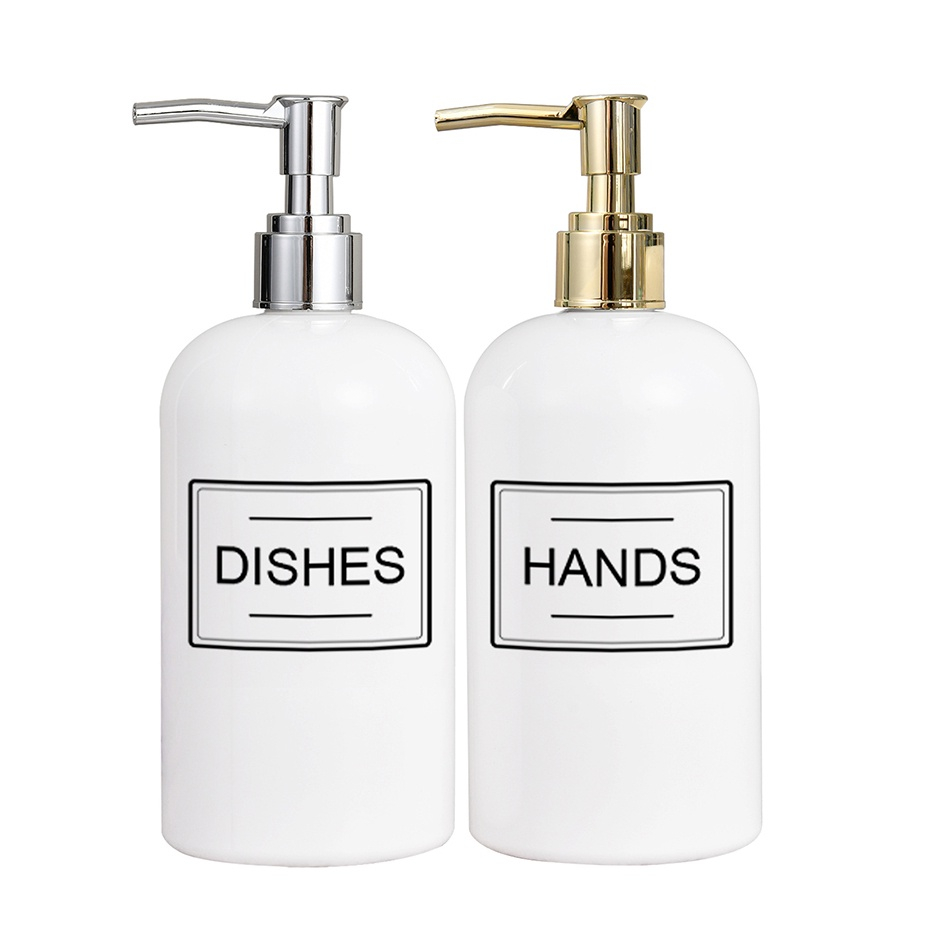 Hands and Dishes Soap Dispenser for Kitchen Sink Plastic Empty ...