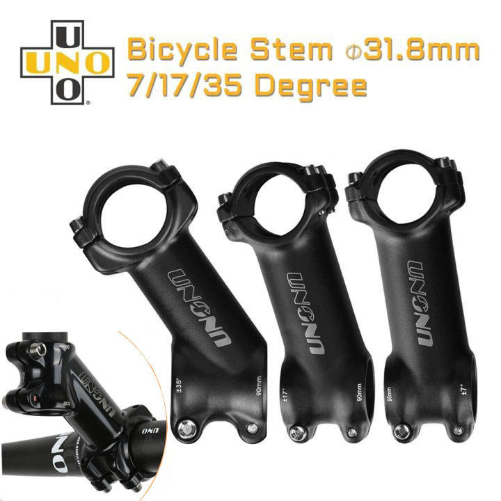 UNO Bike Stem 7°/17°/25°/35° Matte Black/Bright Black Bike