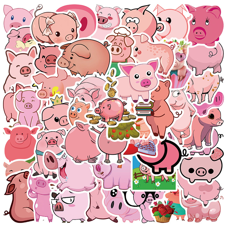 Korea Korea Ins Cute Cartoon Piggy Sticker Luggage Sticker Shopee Philippines