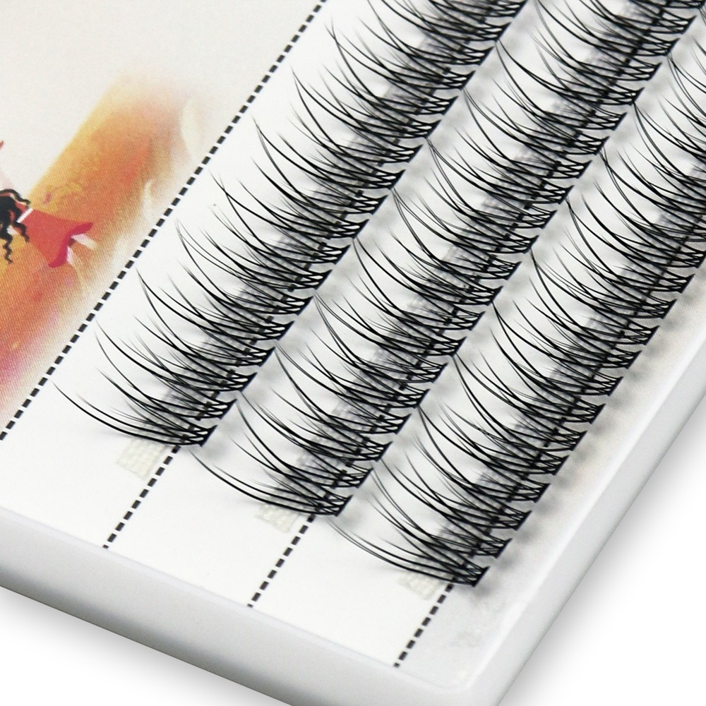 Cluster Fishtail Eyelashes 120 Clusters/Box 0.07 Thick C Curling Length ...