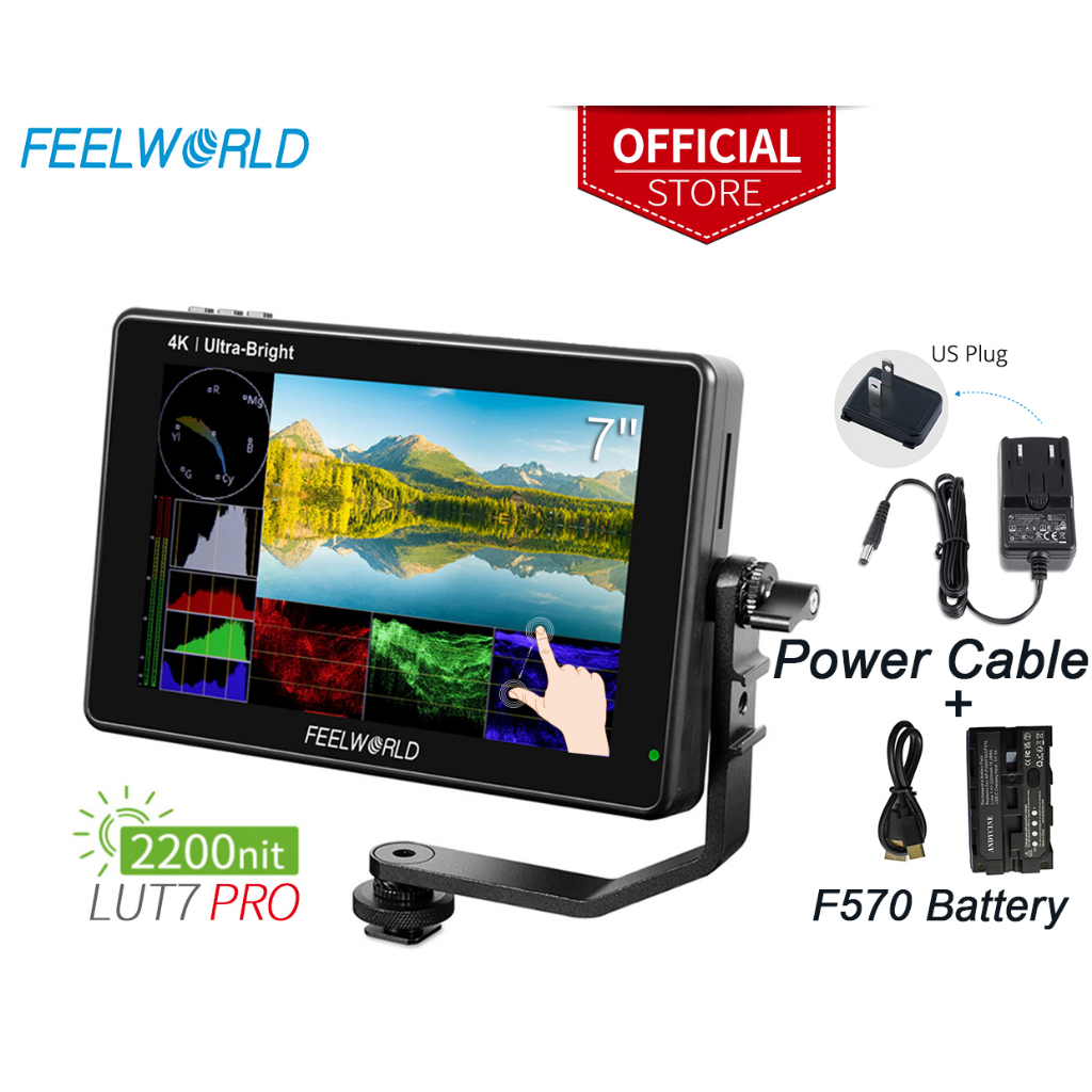 FEELWORLD LUT7 PRO 7 Inch Ultra Bright 2200nits DSLR Camera Field ...
