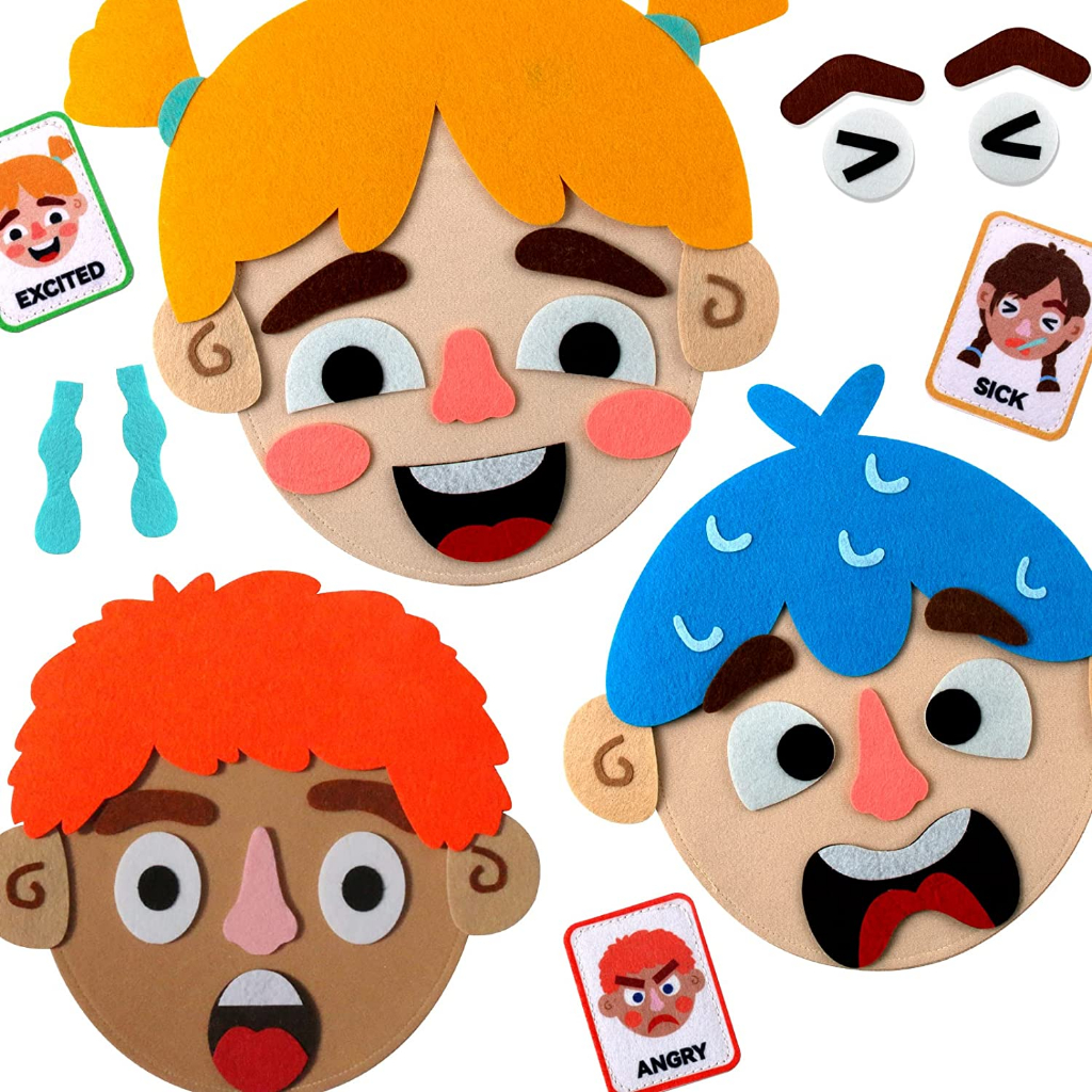 Kids Social Emotional Learning Busy Board with Emotion Cards for Faces ...
