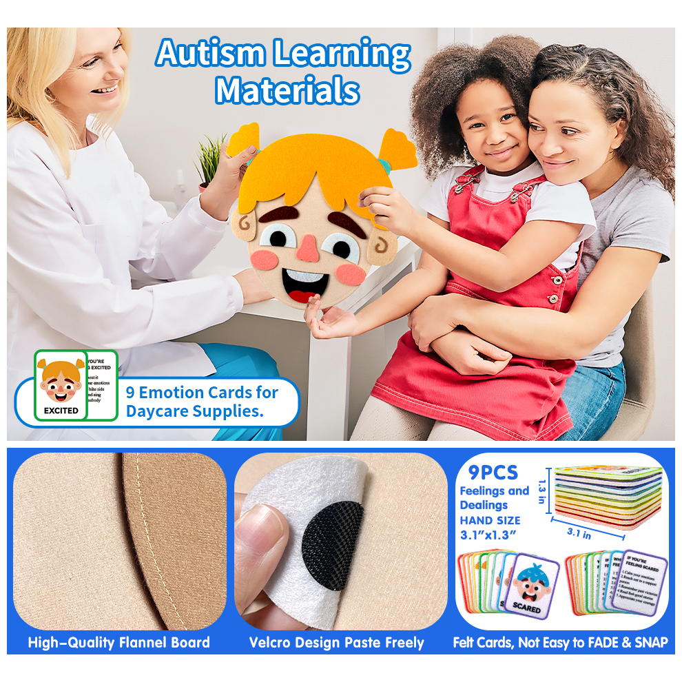Kids Social Emotional Learning Busy Board with Emotion Cards for Faces ...