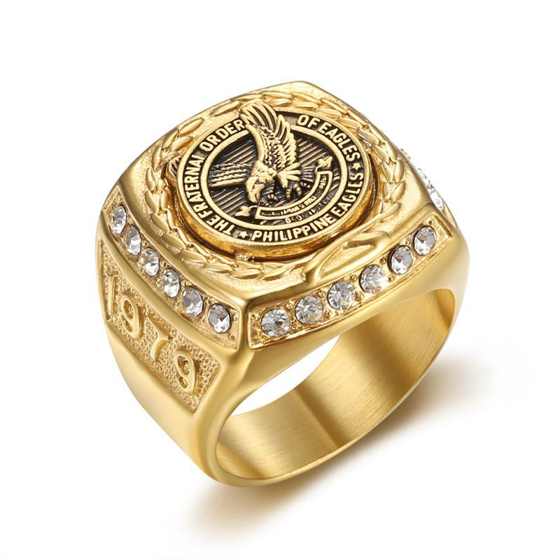 TFOE Kuya/ATE Ring with Little Shine Bright Gemstones , Gold Plated ...