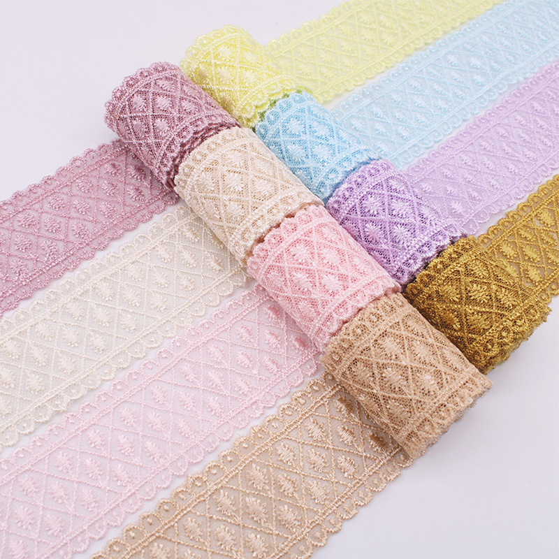 1 meter lace colored lace ribbon 4 cm | Shopee Philippines