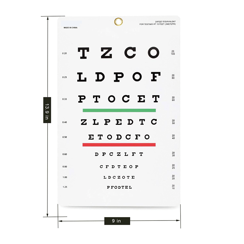 Eye Chart, Snellen Eye Chart, Wall Chart, Snellen Charts for Eye Exams