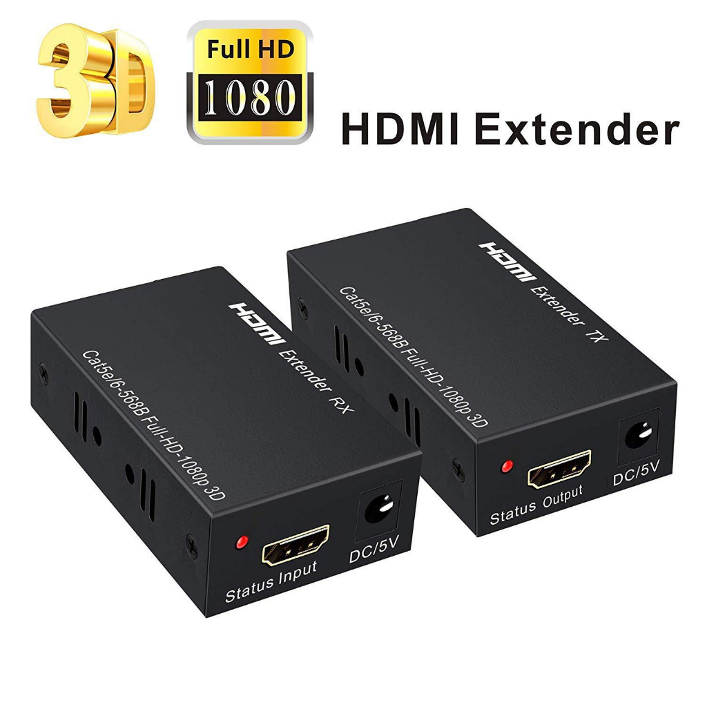 1080P HDMI Extender 60M HDMI to RJ45 Network Cable Extender Converter