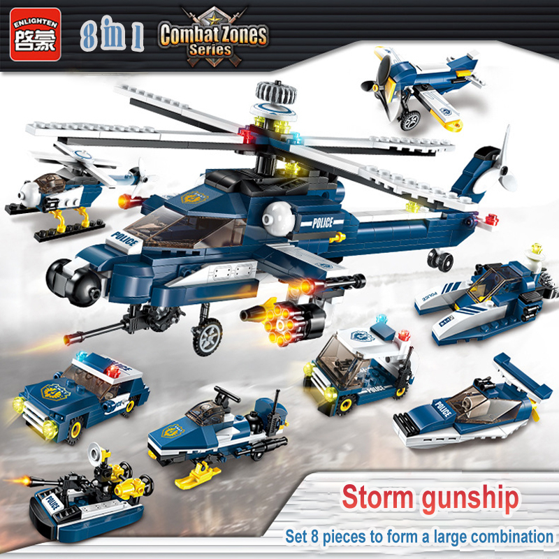Storm helicopter Building Toys, 8in1 helicopter Building Kit for Kids