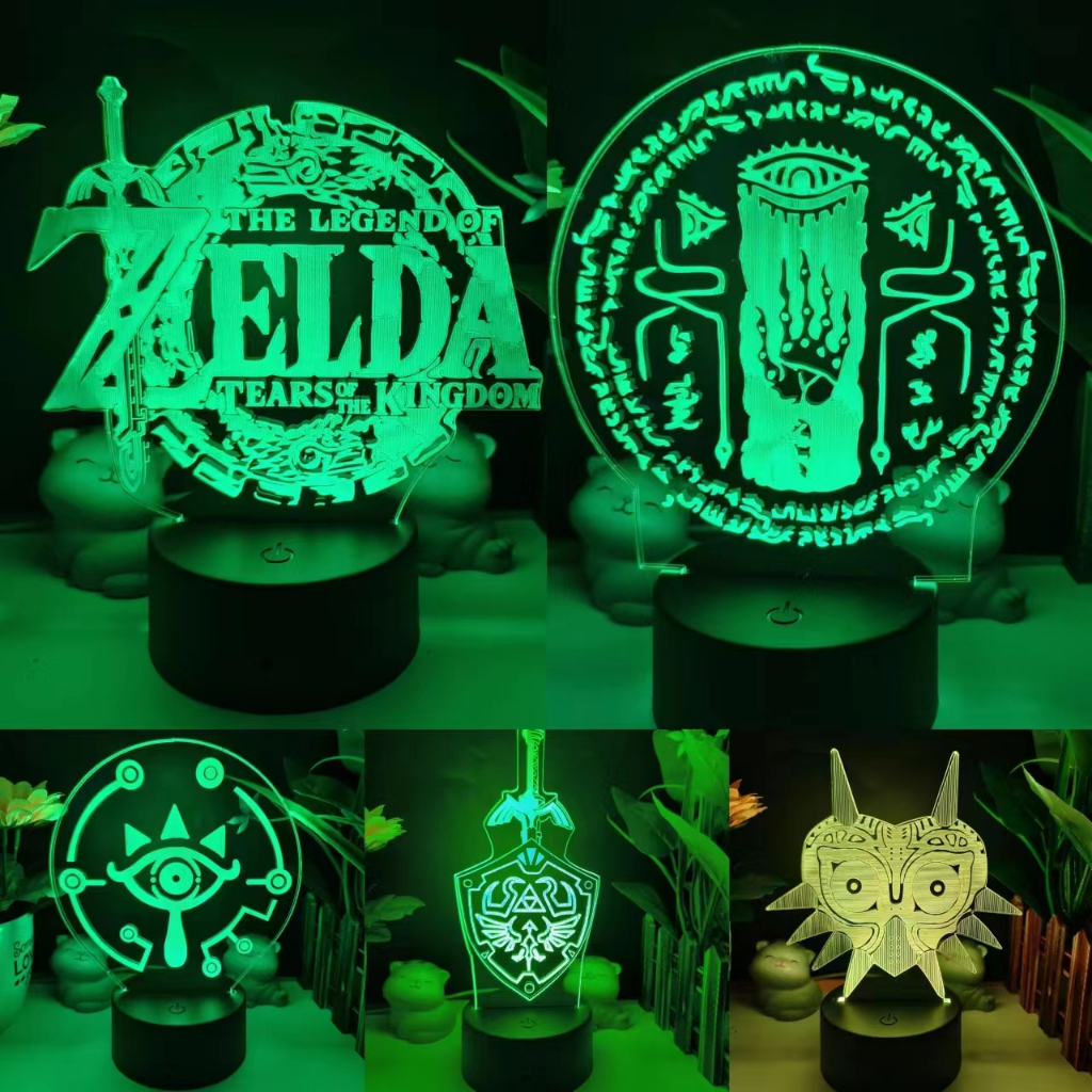 3D Illusion Night Light Legend of Zelda Bedside Lamp, Zelda Link's