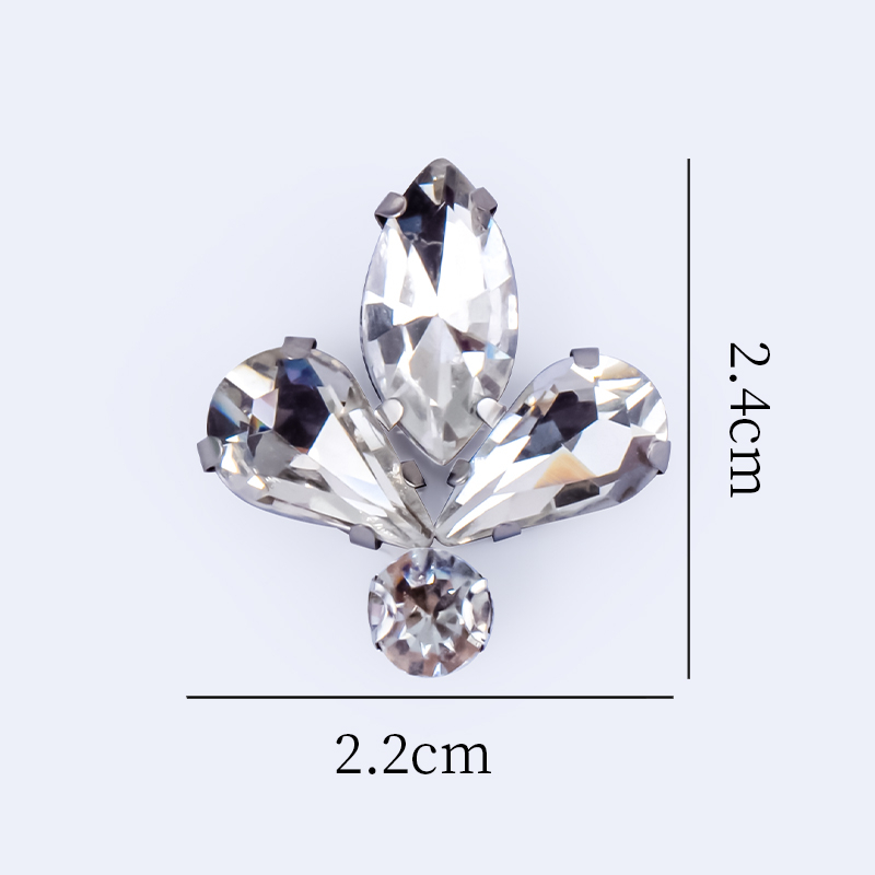 QIAO Diamond Beaded crystal patches Rhinestone Patches glue back ...