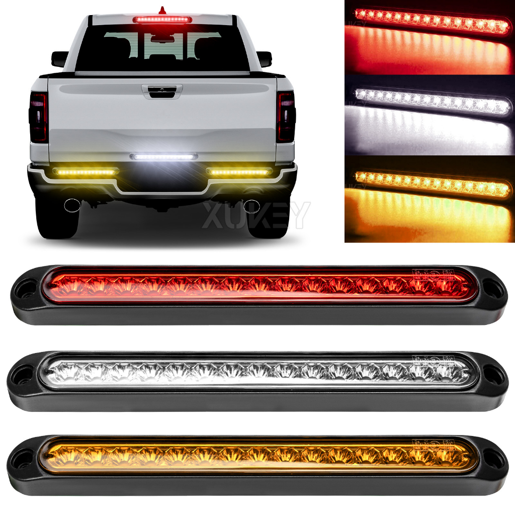 10" (25cm) 15 LED Light Bar Brake Stop Tail Driving Turn Signal Reverse