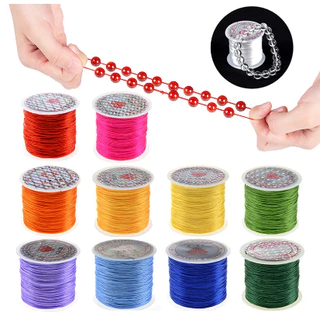 1mm Elastic Stretch Polyester Crystal String Cord for Jewelry Making  Bracelet Beads Thread 60m/roll (2 Set)