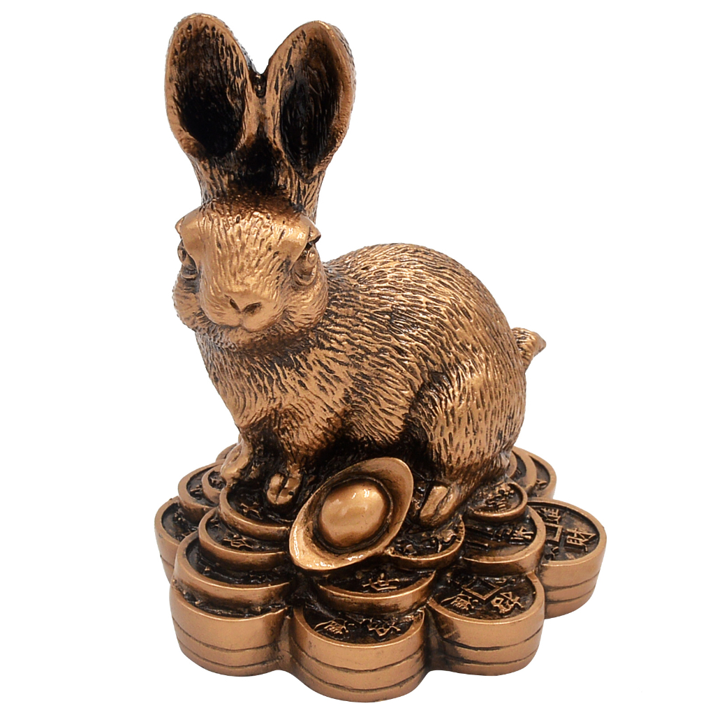 Feng Shui Chinese Zodiac Rabbit Resin Table Top Decor New Life ...