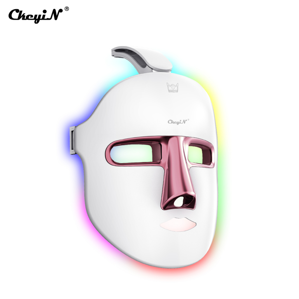 CkeyiN LED Face Mask Light Therapy with 7 Light Panels for Face lift ...