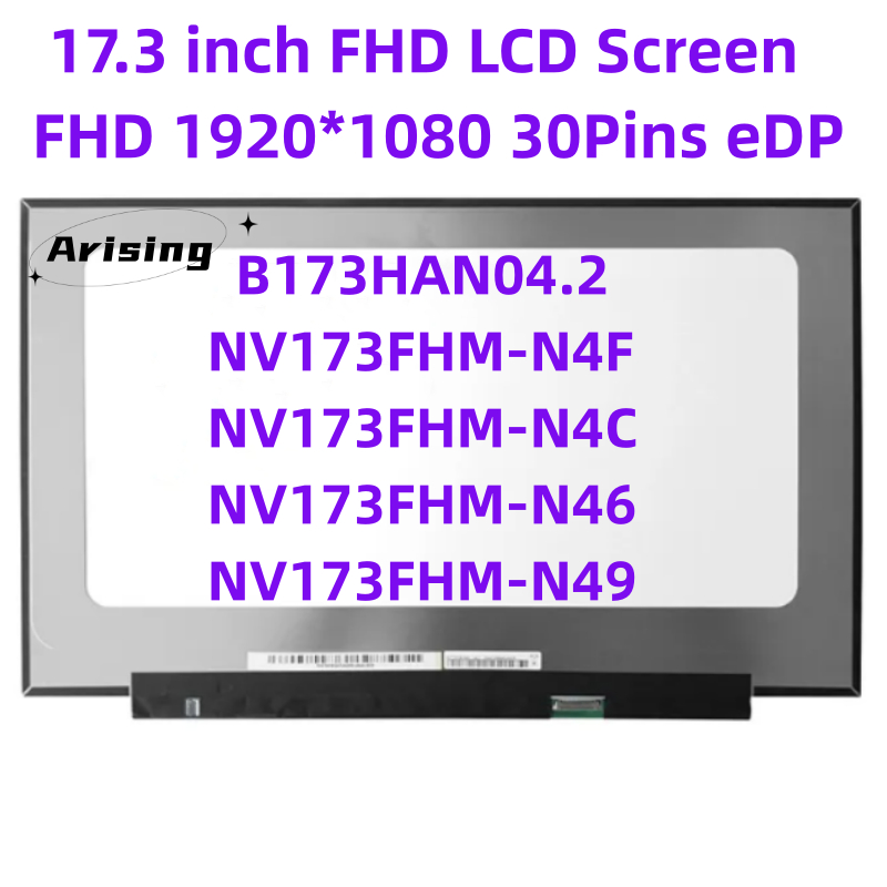 17.3" IPS FHD LED Screen LCD Display Panel EDP 30 Pins NV173FHM-N4F ...