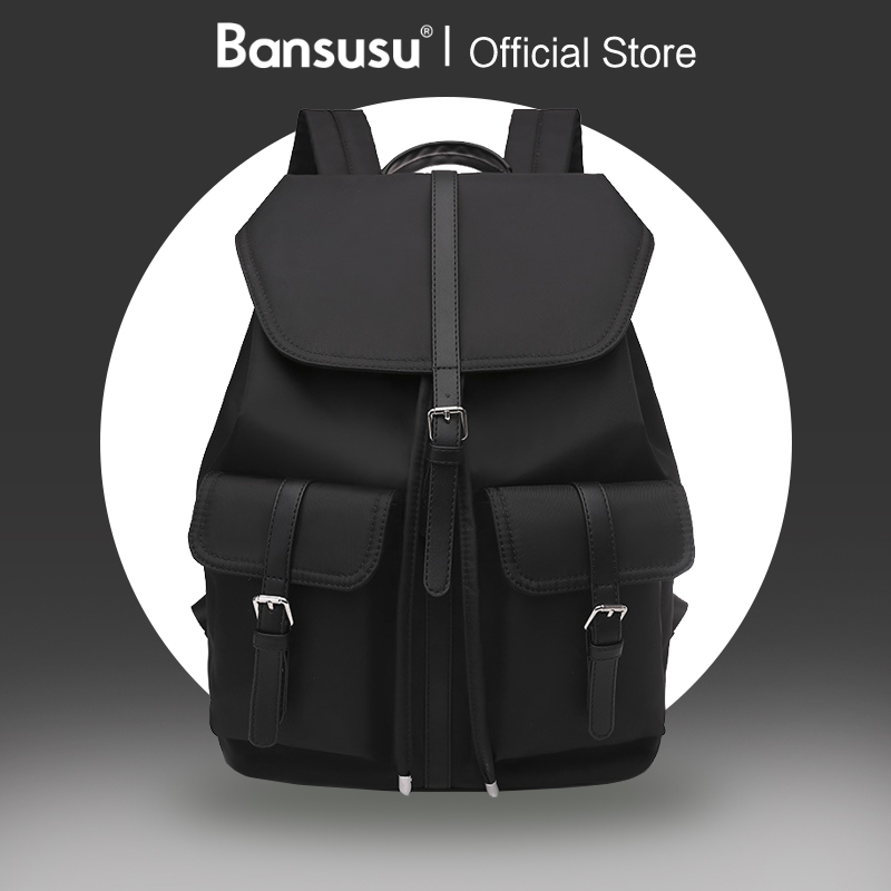 Bansusu 14 Inch Laptop Backpack Korean Women Large Capacity School Bag