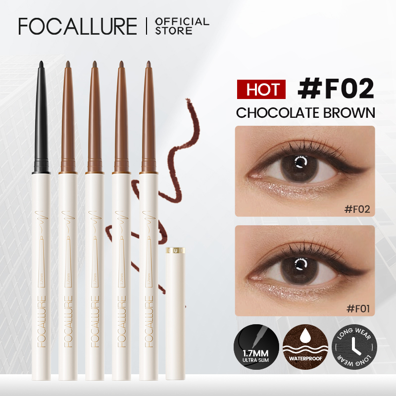 Focallure LongWear Waterproof Ultraslim Eyeliner Gel Pencil Quick Dry