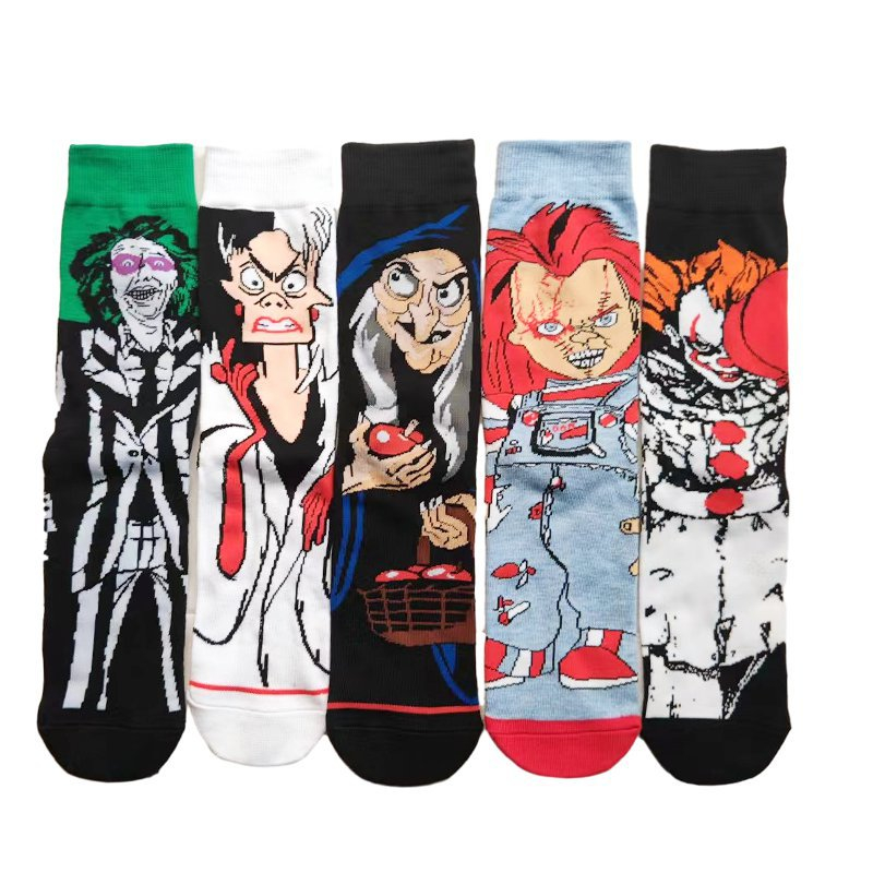 Funny Men Socks Street Cosplay Cotton Comic Woman Socks Novelty ...