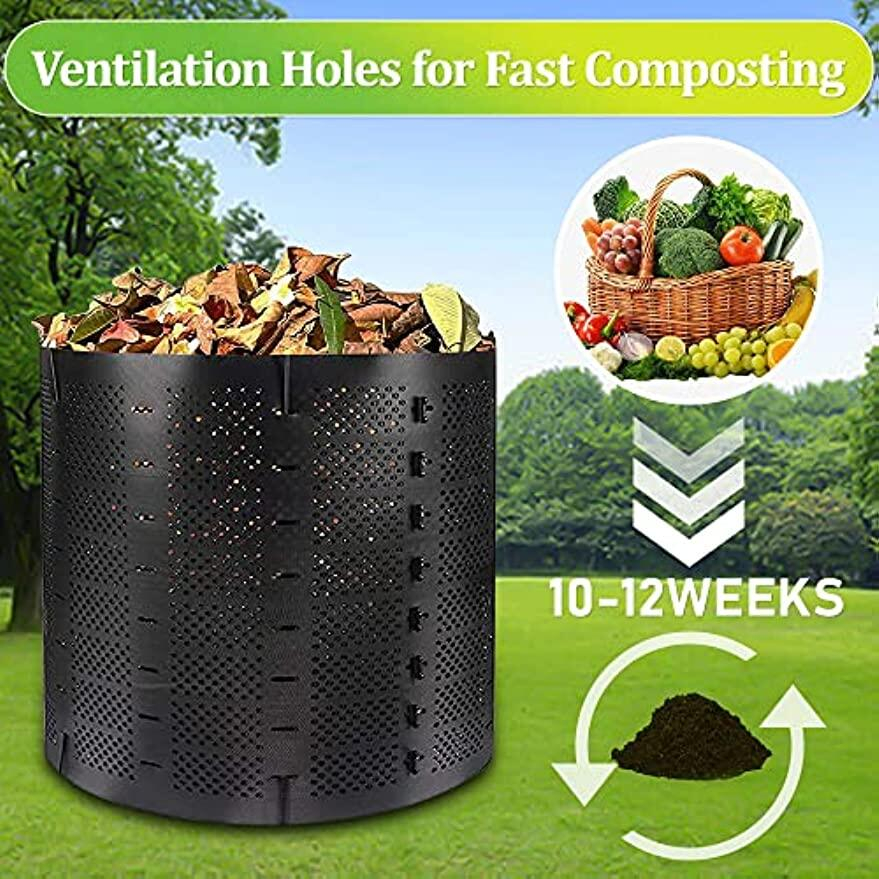 220 Gallon (832L) Compost Bin Outdoor Expandable Outdoor Composter for ...