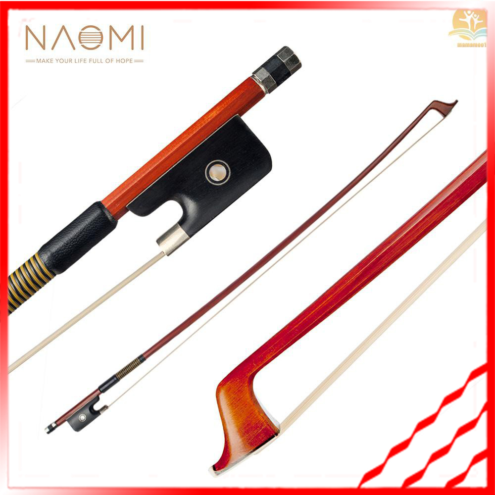 Ready Stock NAOMI VB0908029 Classic Brazilwood 4/4 Violin Bow Light