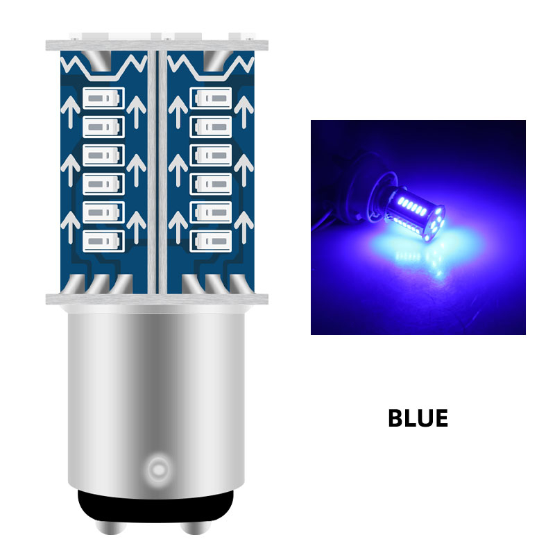 1pcs Motorcycle Tail Light Flash 1157 LED Strobe Signal Blinker Stop ...