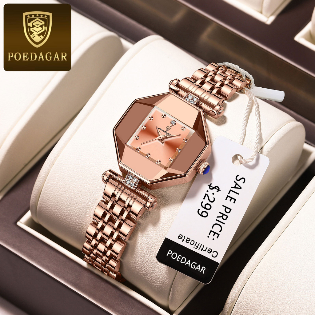 POEDAGAR Fashion Watch for Women Import Quartz Movement Waterproof ...