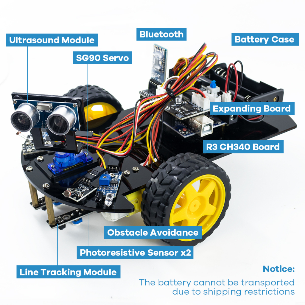 LAFVIN 2wd Smart Robot Car Chassis Kit For Arduino Uno R3 With Cd ...