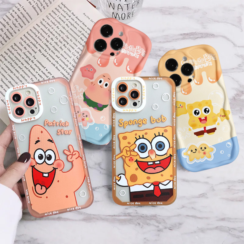 Spongebob Patrick Star Case Oppo A17 A57 2022 A76 A72 A52 A92 A95 A12 