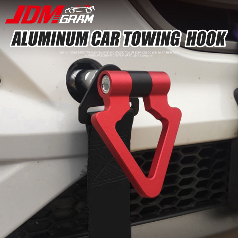 JDMGRAM AntiRust Car Towing Hook Aluminum Alloy Auto Front Rear Bumper