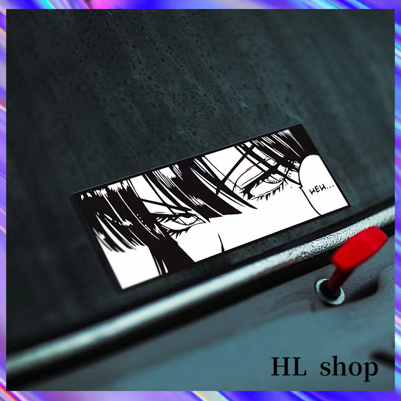 HL Animation stickers Eye decoration car stickers anime black and white ...