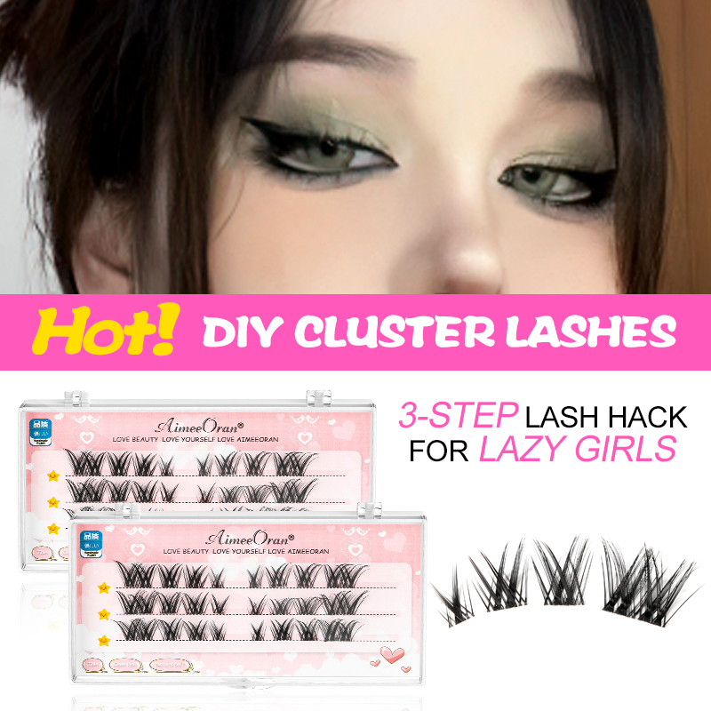 AIMEEORAN Fox Style Makeup Slanted Tail Eyelashes 3D Lash Thick Volume ...